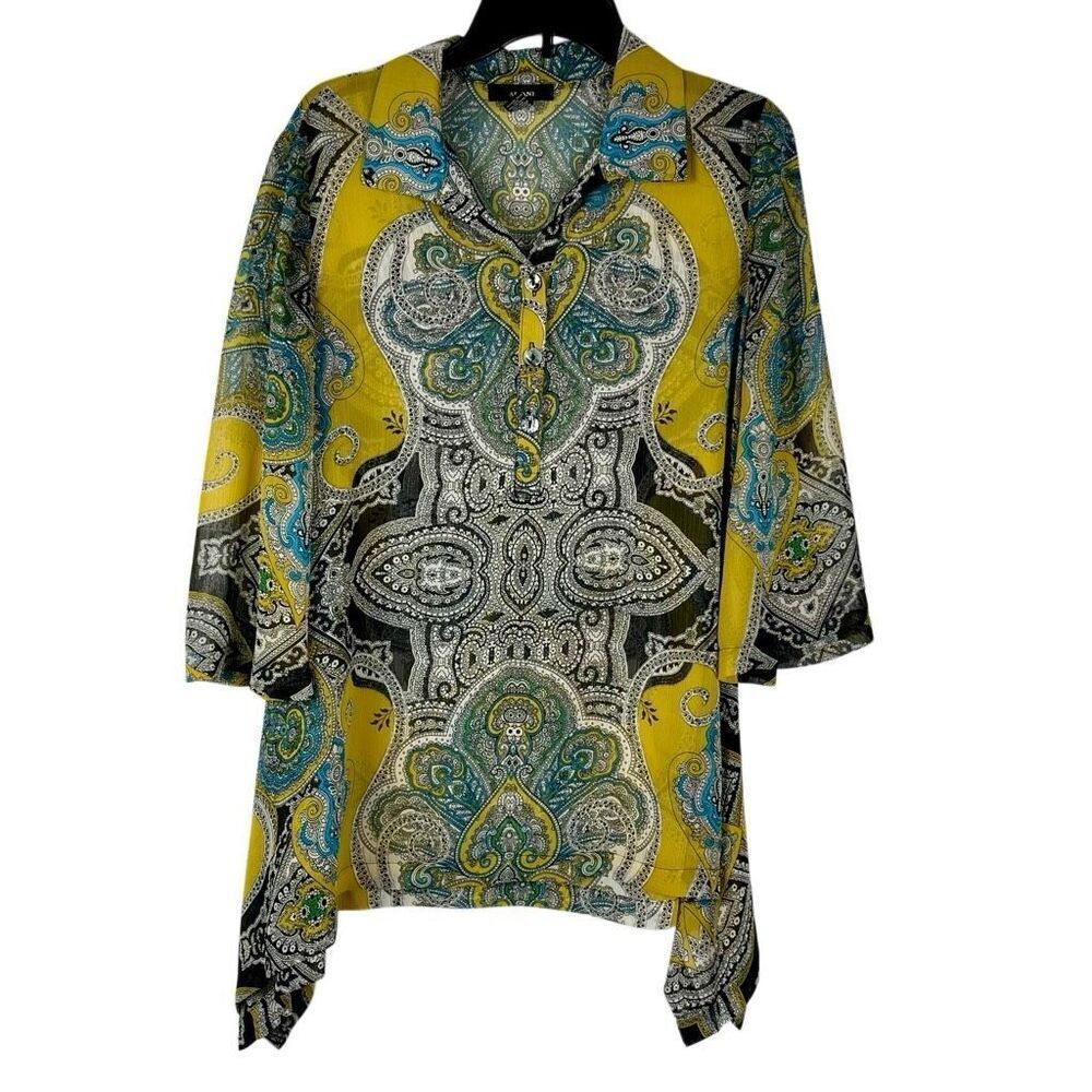 Alfani Paisley Asymmetrical Tunic Blouse 10